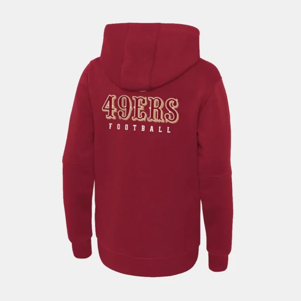 49ers sideline red hoodie - Ace Outwear