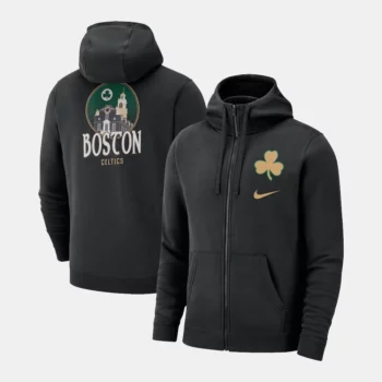 Boston Celtics City Edition Black Hoodie Mens