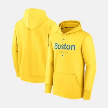 Yellow Fleece hoodie Boston Red Sox