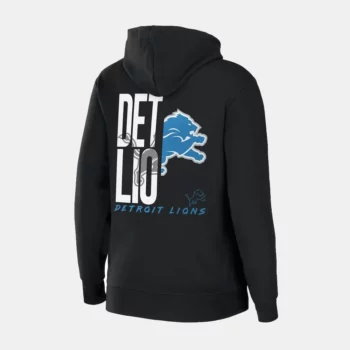 Black Fleece Hoodie Detroit Lions Zip Up