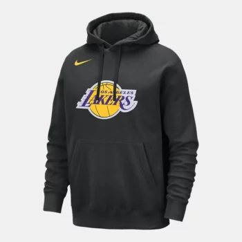 Black Hoodie Fleece Pullover Nike Lakers