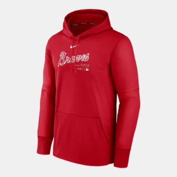 red fleece hoodie atlanta braves