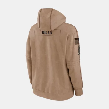 Buffalo Bills Salute To Service Brown Pullover Hoodie