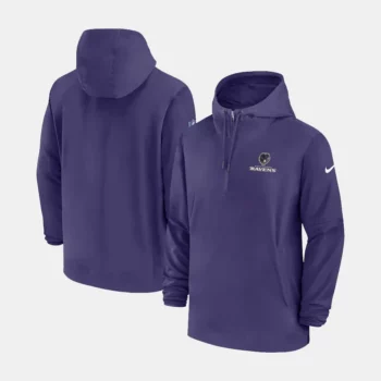 Purple Fleece Hoodie Nike Ravens