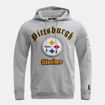 Grey Hoodie Pittsburgh Steelers